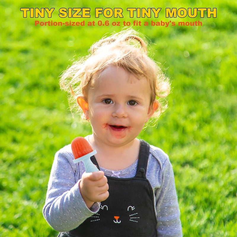 ACOOKEE Toddler Popsicles Molds 1 Pack 4 Handle, BPA Free, Silicone Baby Popsicles Molds Easy Release Ice Cream Molds Reusable - Image 3